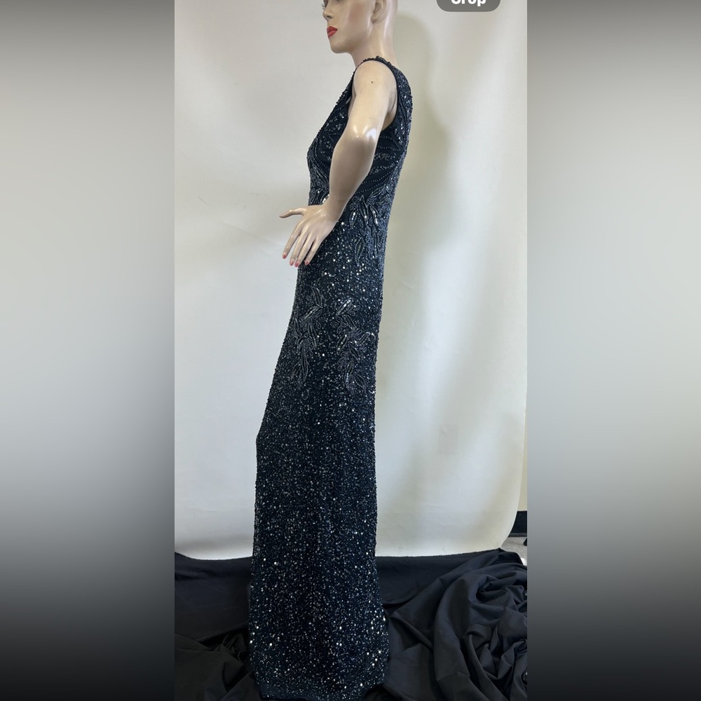 Aidan Mattox fully beaded sleeveless V-Neck long dress - Picture 10 of 13